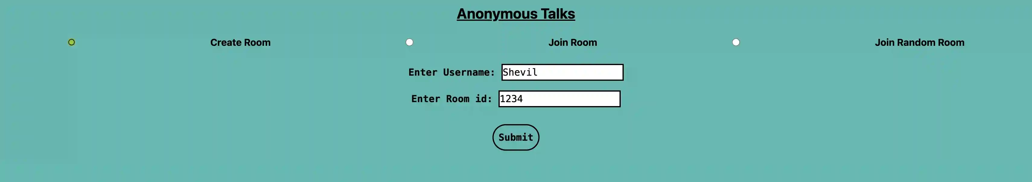 Screenshot of Anonymous Talks