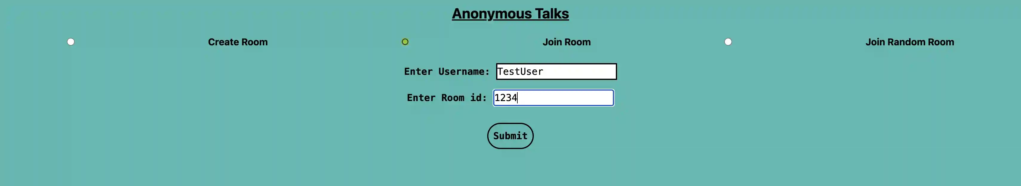 Screenshot of Anonymous Talks